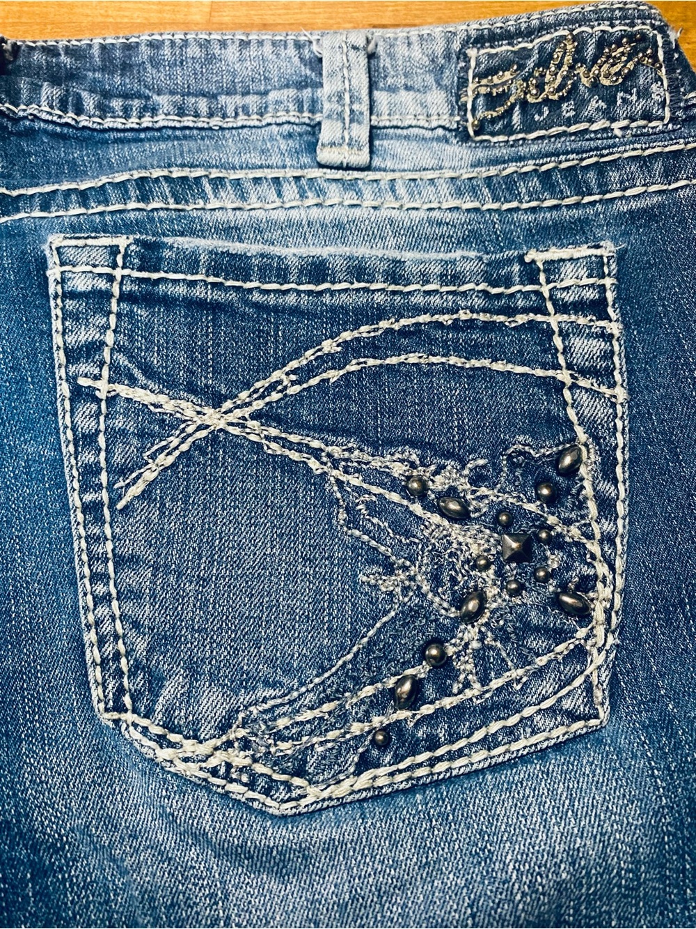 Silver Jeans Tuesday Denim with Studded Pocket Detail - Blue